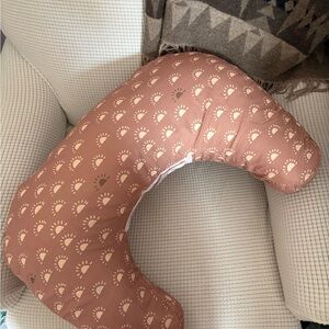 Boppy Nursing Pillow in Terracotta with Cream Sunburst Print